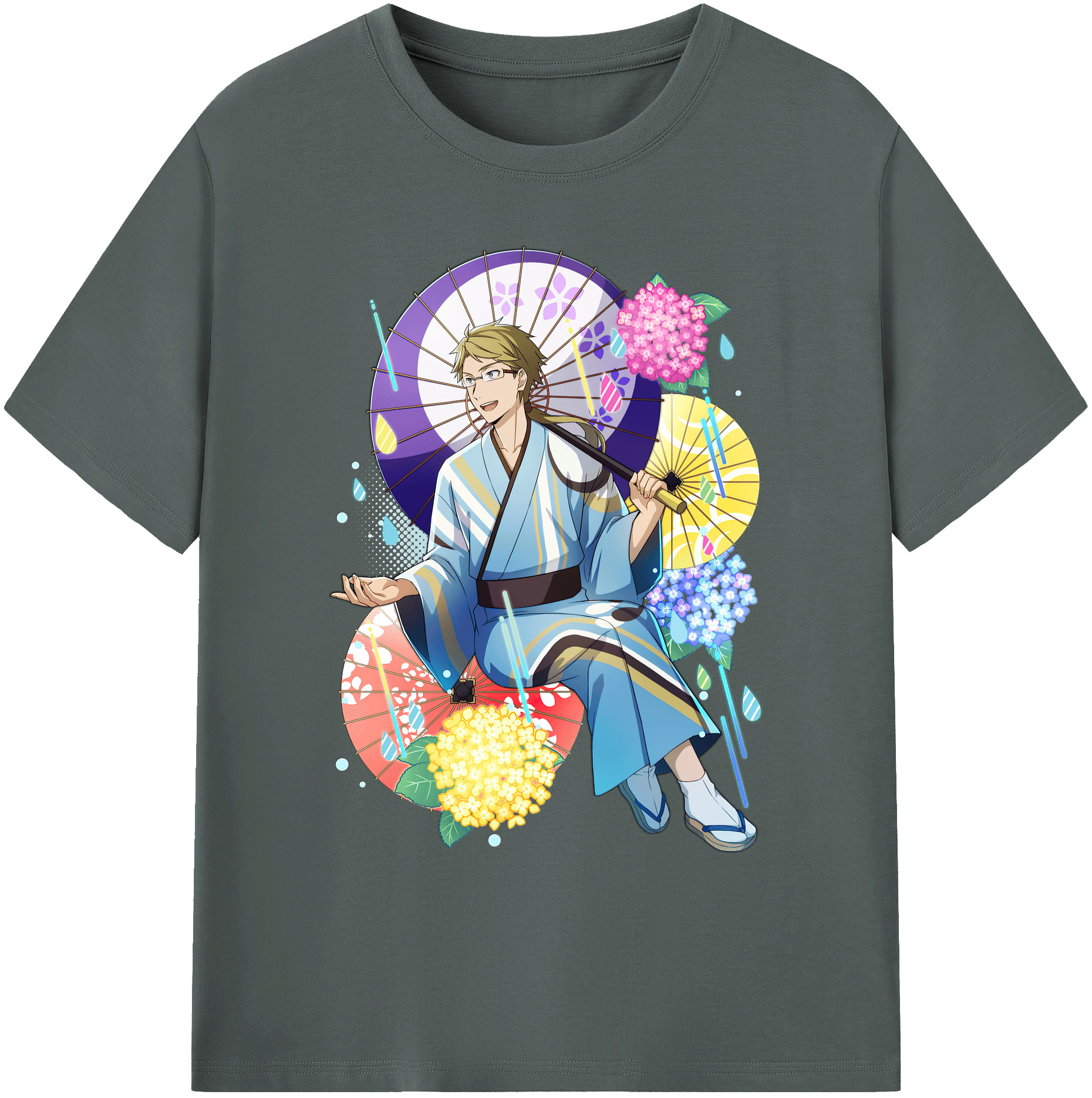 （画像用） 文豪ストレイドッグス Bungo Stray Dogs 綿100％ メンズ半袖Tシャツ｜肌触りやわらか＆通気性